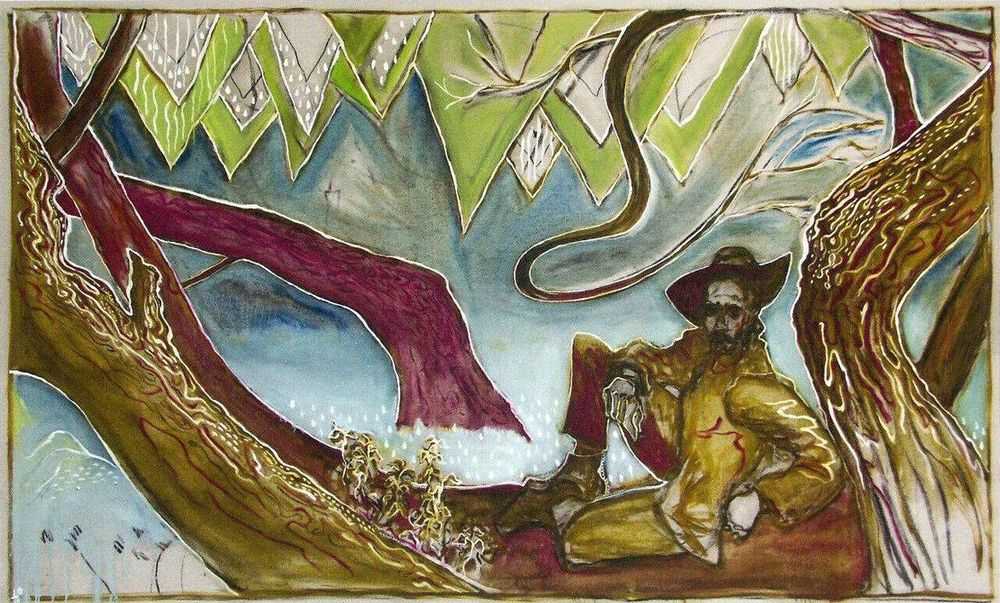Billy Childish, ‘Man Sat On Willow, Kroonstad 1901’, 09-10-2014, Print, Archival reproduction print on heavy matt stock, L-13 Light Industrial Workshop, Numbered