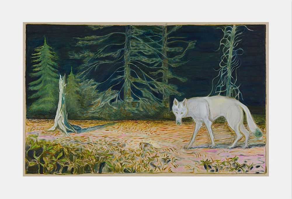 Billy Childish, ‘White wolf’, 2019, Print, Archival reproduction print on heavy matt stock, L-13 Light Industrial Workshop, Numbered