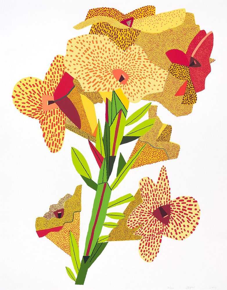 Jonas Wood, ‘Yellow Flower’, 22-09-2022, Print, 27 colour screenprint on 410gsm Somerset tub sized Satin Enhanced White paper, Counter Editions, Numbered, Dated