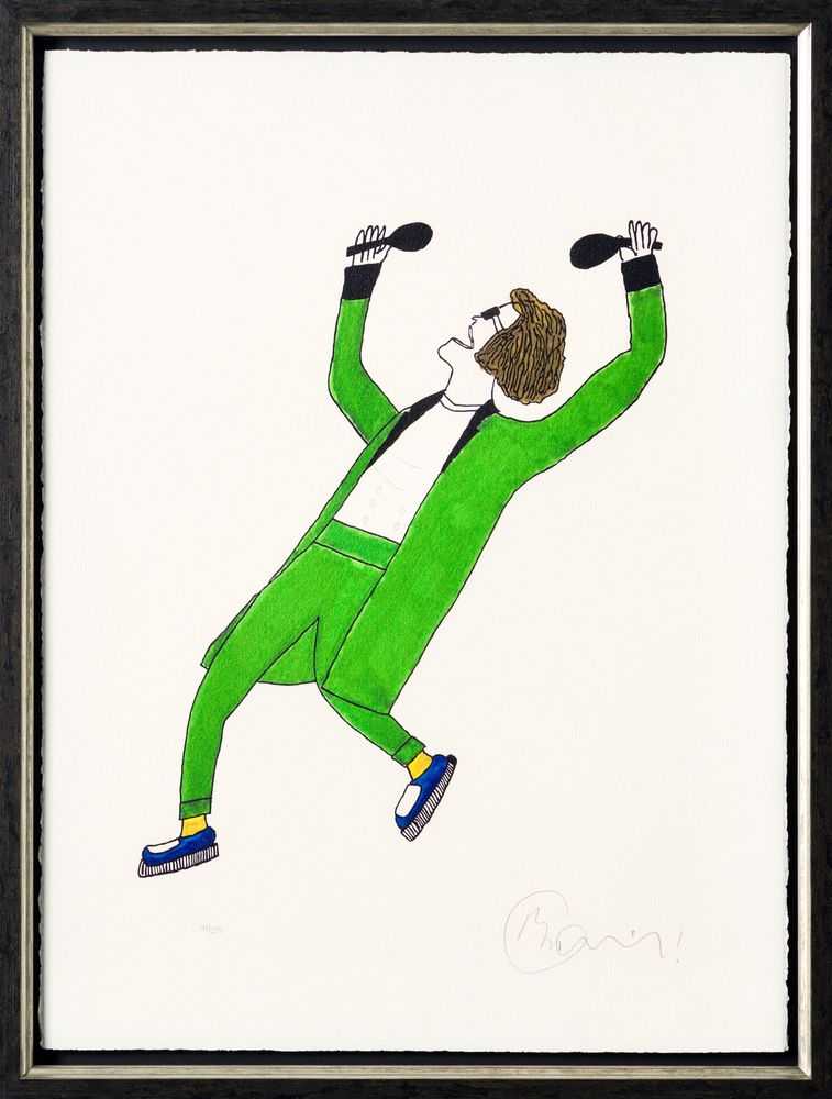 Billy Connolly, ‘Windswept & Interesting (Green)’, 2022, Print, Fine Art Print, Castle Fine Art, Framed