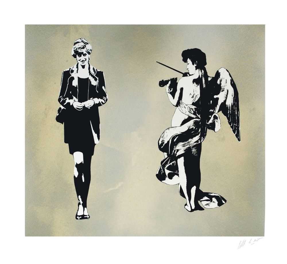 Blek le Rat, ‘Diana And Angel’, 2008, Print, 5 colour screenprint including varnish, Black Rat Press, Numbered
