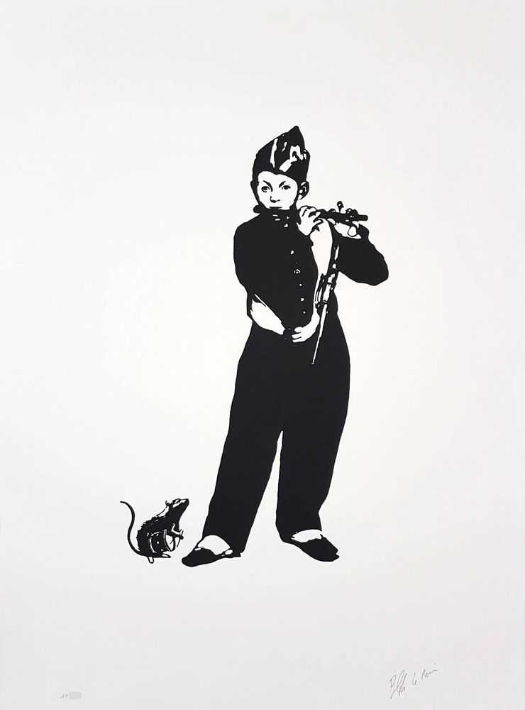 Blek le Rat, ‘Le Fifre’, 16-01-2016, Print, Seriagraph on Arches 300g paper with deckled edges, Self-released, Numbered
