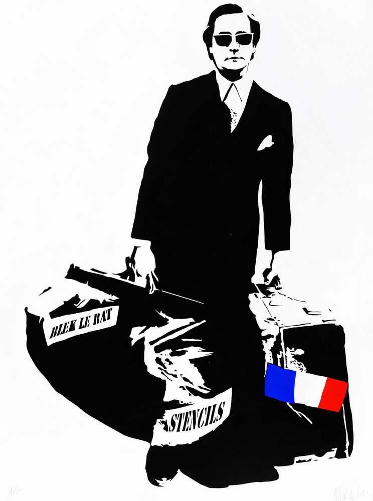 Blek le Rat, ‘Man Who Walks Through Walls’, 05-02-2007, Print, 5 Colour Screenprint on 300gsm Somerset Satin White Paper, Black Rat Press, Numbered