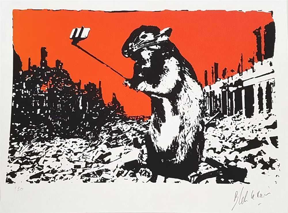 Blek le Rat, ‘Rat – Après l’Apocalypse (After the Apocalpyse) (Special Edition)’, 04-02-2017, Print, Seriagraph in 2 colours on Arches 300g paper with deckled edges, Self-released, Numbered