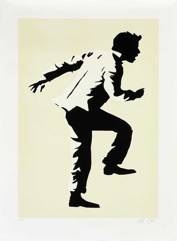 Blek le Rat, ‘Running Man’, 2008, Print, 3 colour screenprint including varnish, Black Rat Press, Numbered