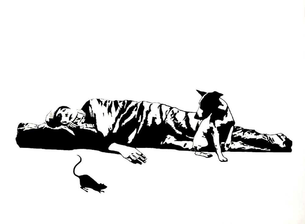 Blek le Rat, ‘The Homeless’, 2022, Print, Screenprint on Arches paper, Self-released, Numbered