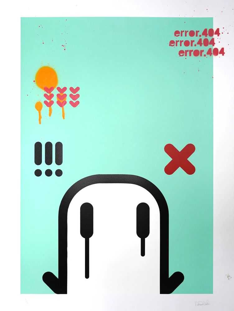 Blok, ‘Your Print Here (Teal)’, 2022, Print, Handfinished, 3 Layer/Colour Screenprint on Somerset Satin 400gsm paper, Toxic Arts, Numbered, Handfinished