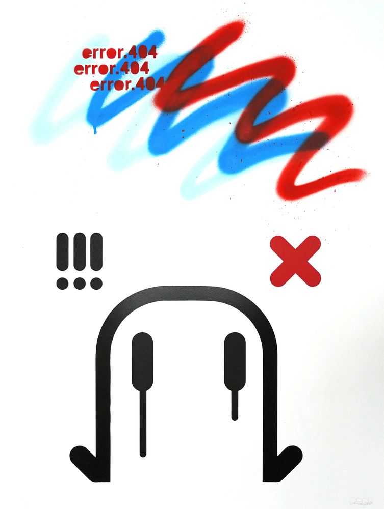 Blok, ‘Your Print Here (White)’, 2022, Print, Handfinished, 3 Layer/Colour Screenprint on Somerset Satin 400gsm paper, Toxic Arts, Numbered, Handfinished