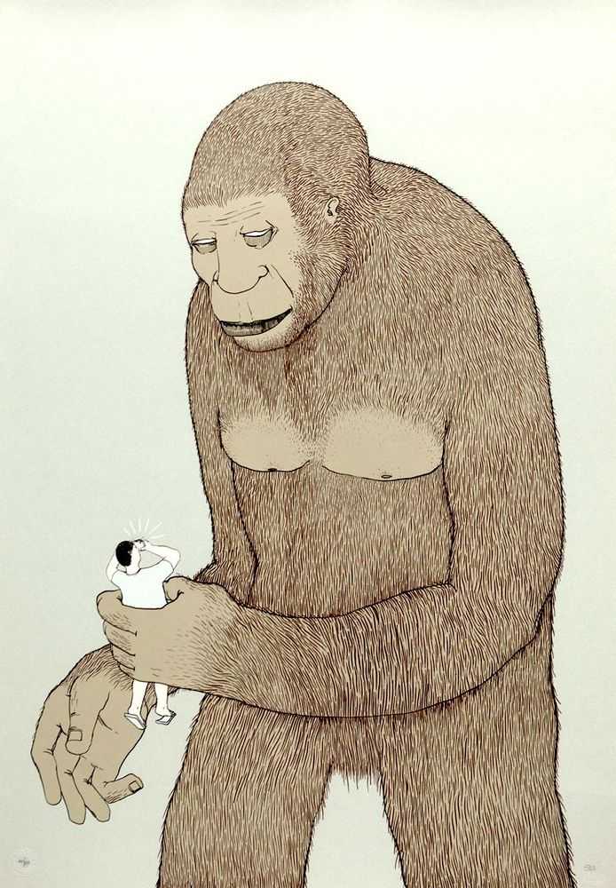 Blu, ‘Monkey’, 19-07-2007, Print, Screenprint, Pictures On Walls, Numbered