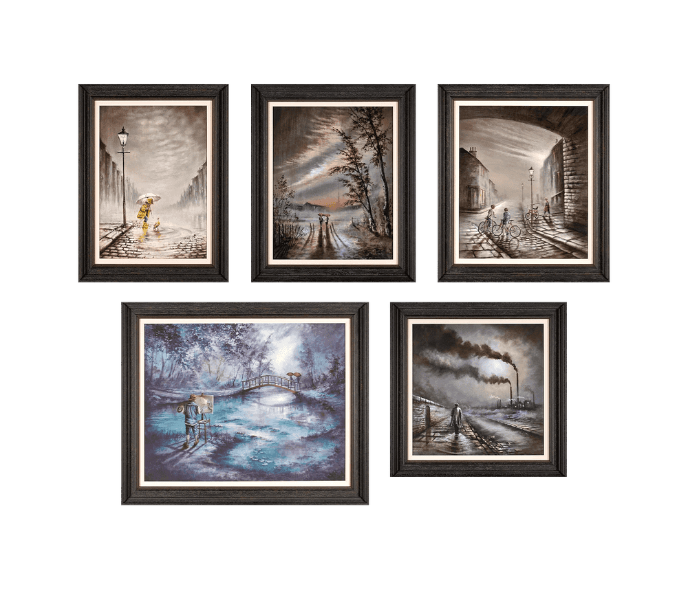 Bob Barker, ‘From Yesterday to Here (Set of Five, 2022)’, 2022, Print, Set of five hand-varnished giclées on canvas, Castle Fine Art, Framed