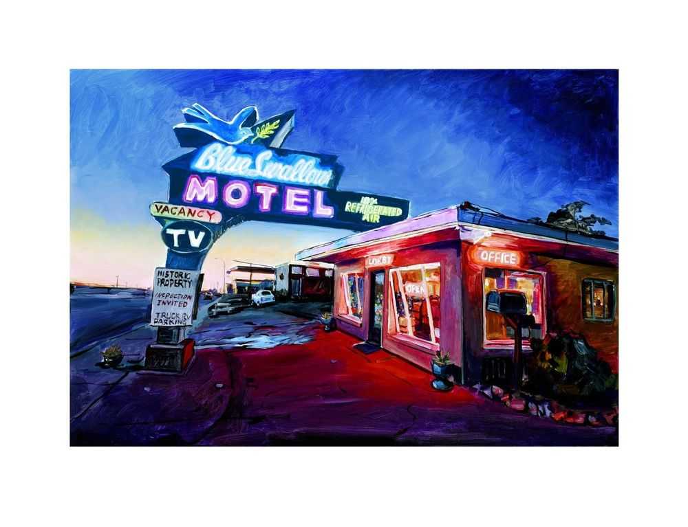 Bob Dylan, ‘Blue Swallow Motel, Route. 66’, 2019, Print, Fine art print, Halcyon Gallery, Numbered