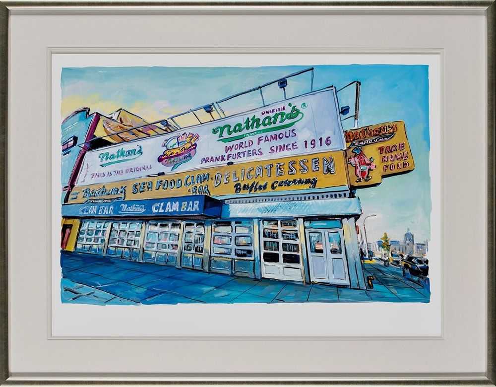 Bob Dylan, ‘Clam Bar, Surf Avenue - Medium (2017) (Framed)’, 2017, Print, Fine Art Print, Castle Fine Art, Numbered, Framed