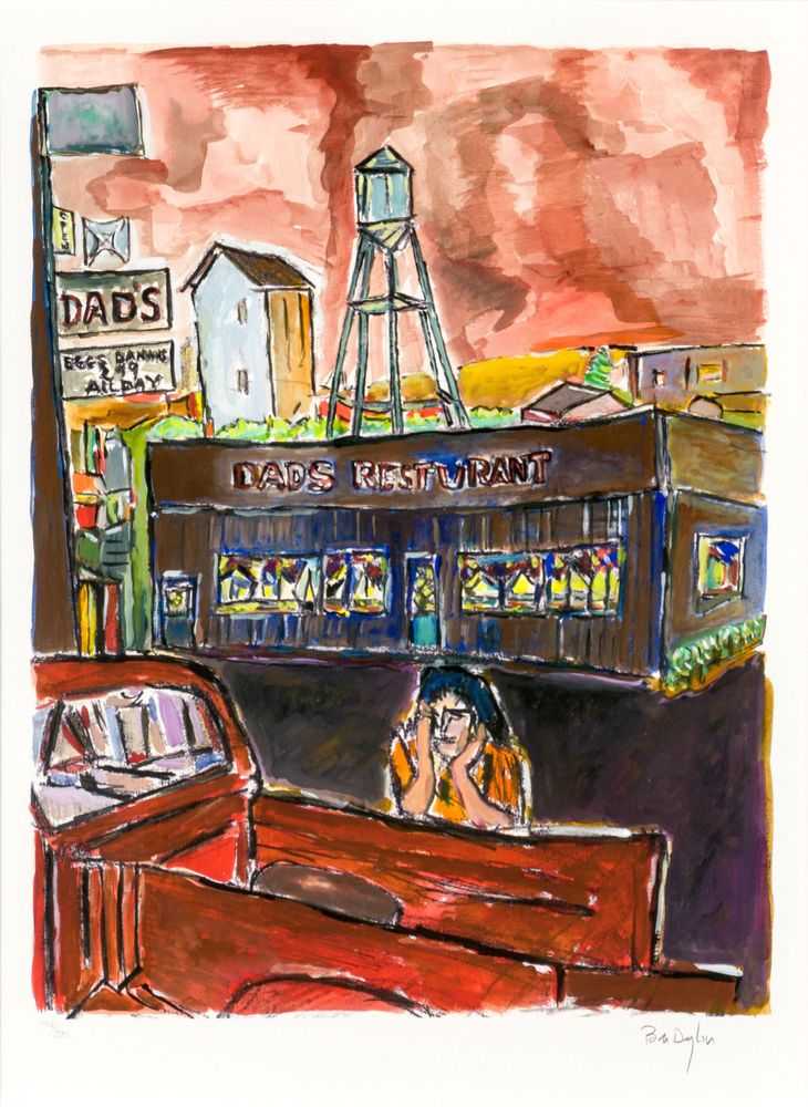 Bob Dylan, ‘Dad's Restaurant (2008)’, 2008, Print, Fine art print, Halcyon Gallery, Numbered, Framed