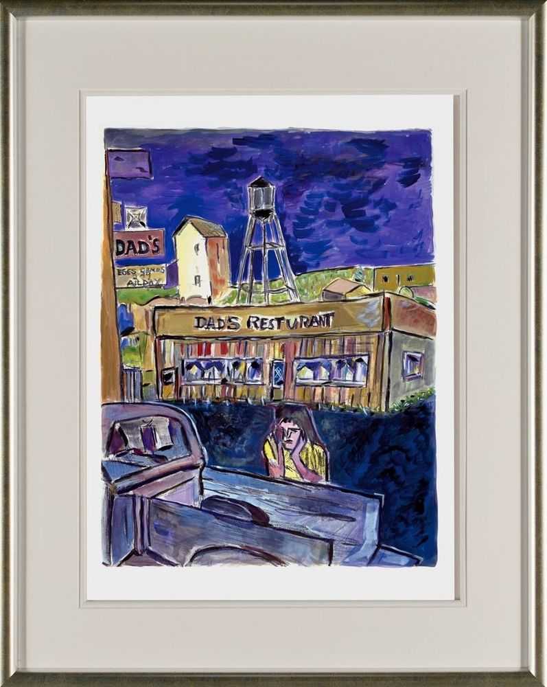 Bob Dylan, ‘Dad's Restaurant (2012) (Framed)’, 2012, Print, Fine Art Print, Castle Fine Art, Numbered, Framed