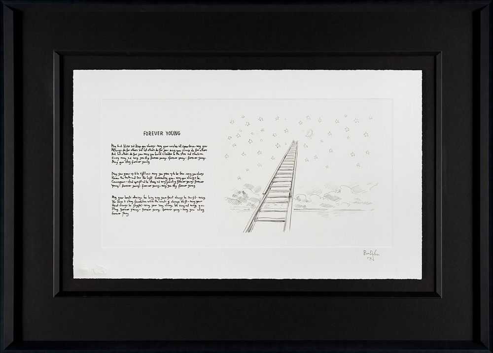 Bob Dylan, ‘Mondo Scripto (2018) - Forever Young (Framed)’, 2018, Print, Fine Art Print, Castle Fine Art, Numbered, Framed