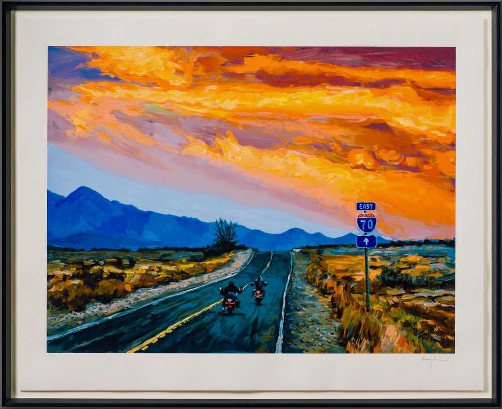 Bob Dylan, ‘Motorcycle Riders (2024) (Framed)’, 2024, Print, Fine Art Print, Castle Fine Art, Numbered, Framed