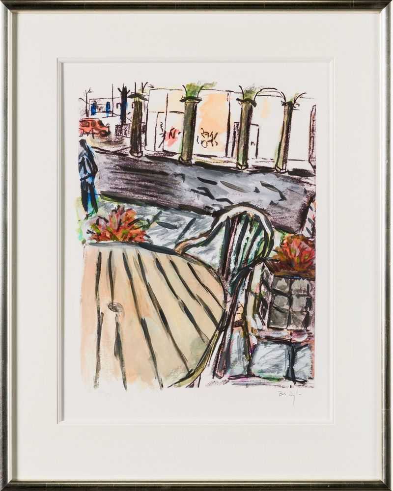 Bob Dylan, ‘Sidewalk Café (2016) (Framed)’, 2016, Print, Fine Art Print, Castle Fine Art, Numbered, Framed