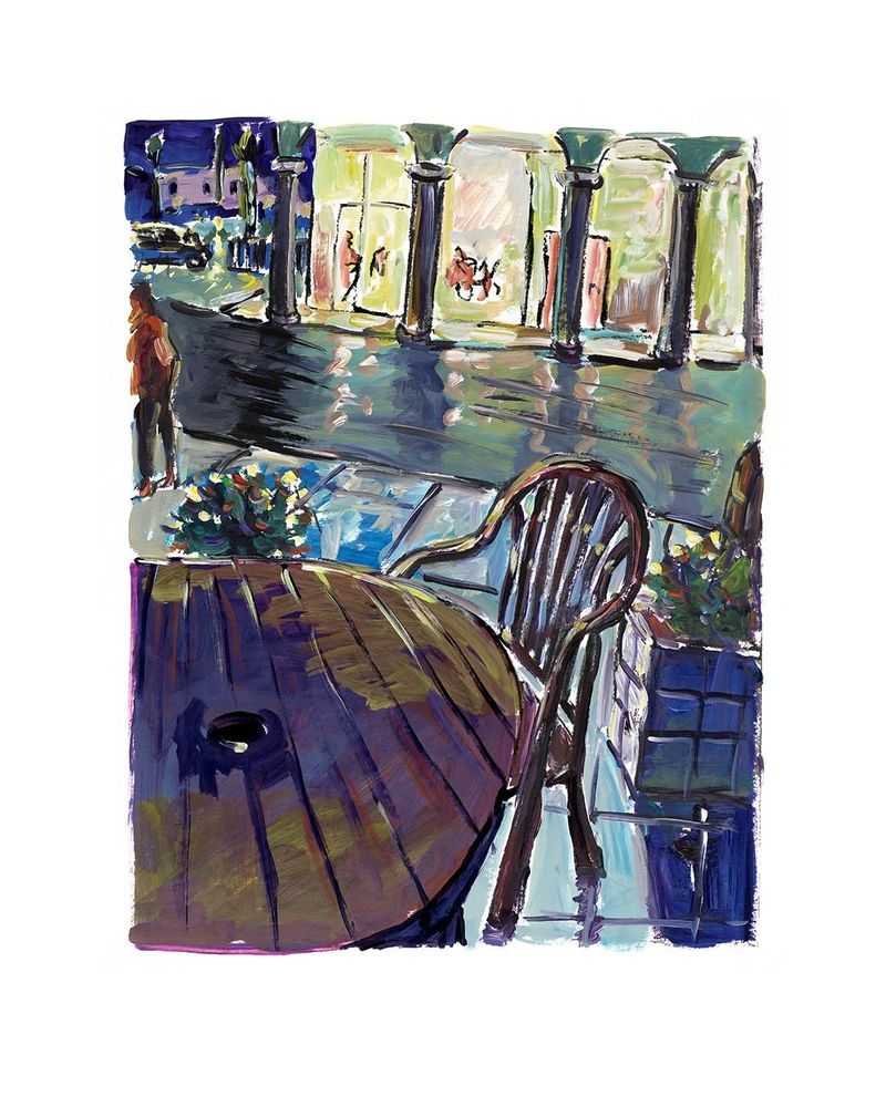 Bob Dylan, ‘Sidewalk Café (2018)’, 2018, Print, Fine art print, Halcyon Gallery, Numbered
