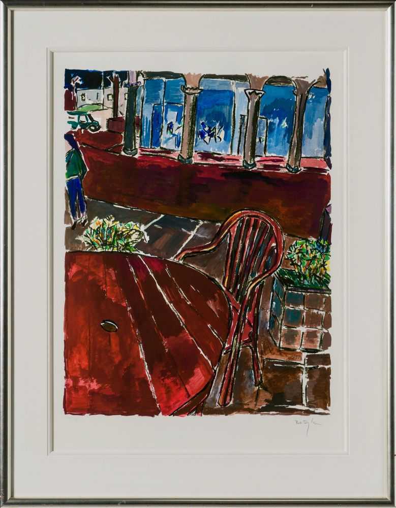 Bob Dylan, ‘Sidewalk Café - Medium (2013) (Framed)’, 2013, Print, Fine Art Print, Castle Fine Art, Numbered, Framed