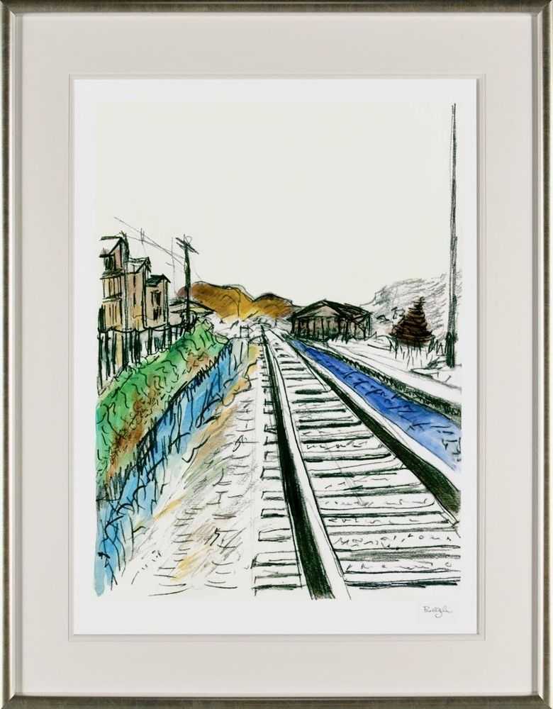 Bob Dylan, ‘Train Tracks 2012 - White (Framed)’, 2012, Print, Fine Art Print, Castle Fine Art, Numbered, Framed
