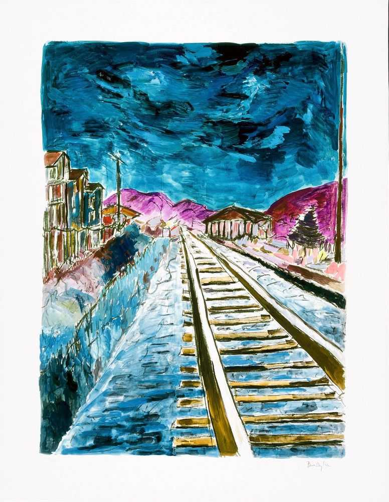 Bob Dylan, ‘Train Tracks (2020 - Blue)’, 2020, Print, Fine art print, Halcyon Gallery, Numbered