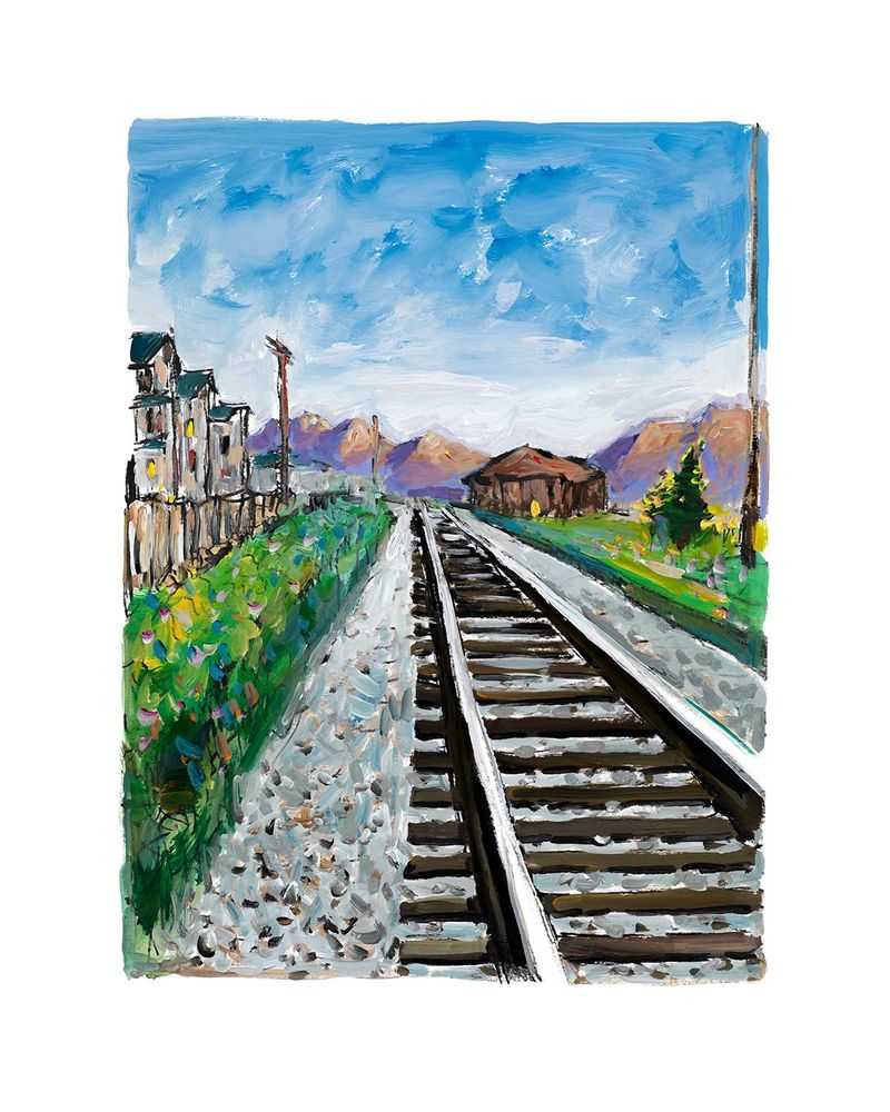 Bob Dylan, ‘Train Tracks (Blue 2018)’, 2018, Print, Fine art print, Halcyon Gallery, Numbered