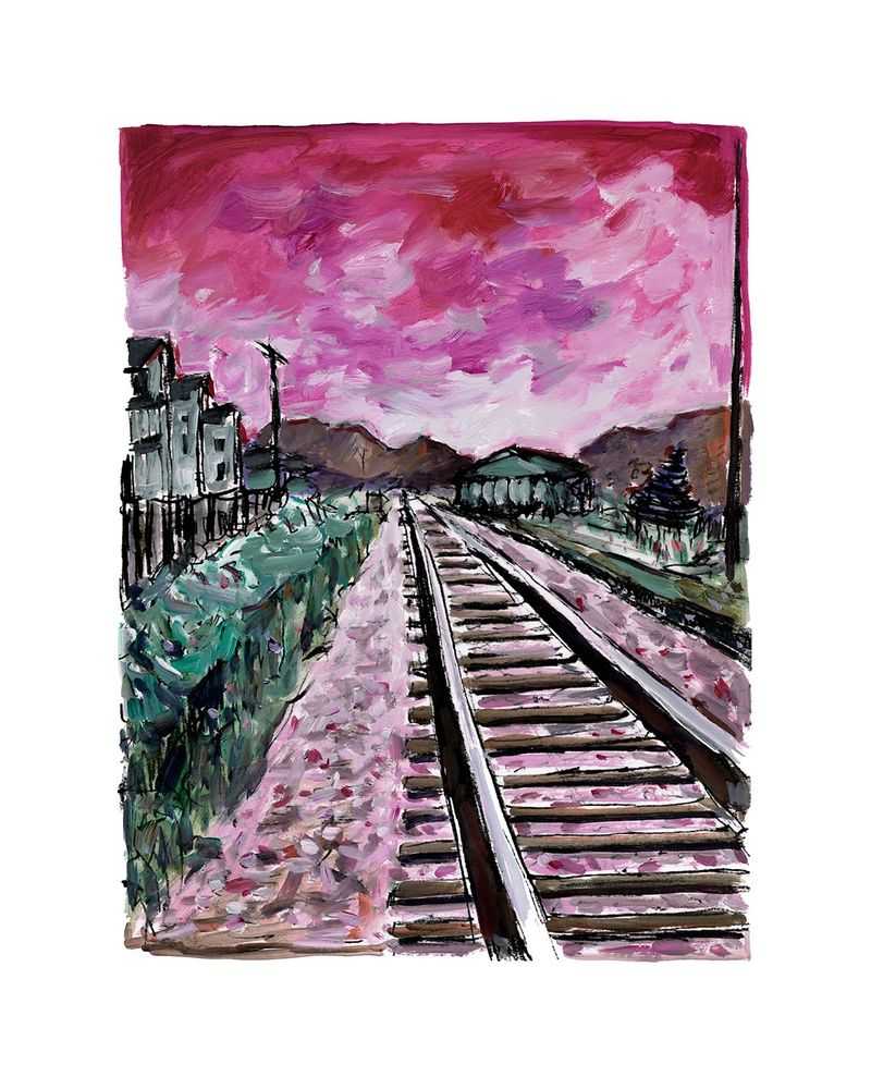 Bob Dylan, ‘Train Tracks (Pink 2018)’, 2018, Print, Fine art print, Halcyon Gallery, Numbered