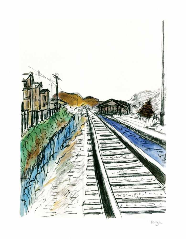 Bob Dylan, ‘Train Tracks (White 2012)’, 2012, Print, Fine art print, Halcyon Gallery, Numbered