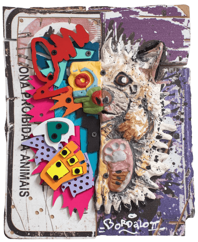 Bordalo II, ‘Half Hedgehog’, 2024, Sculpture, Hand painted ceramics and reused plastics, MDF, textiles, printed vinyl., Self Released, Numbered, Handfinished