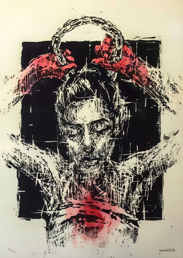 Borondo, ‘El Peso De La Corona’, 2013, Print, One layer hand-pulled screen print with hand-painted details, null, Numbered, Handfinished