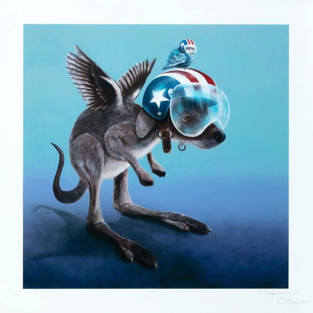 Brett Crawford, ‘A Falcaroo Named Knievel’, 2018, Print, Digital print in colors on wove paper, null, Numbered