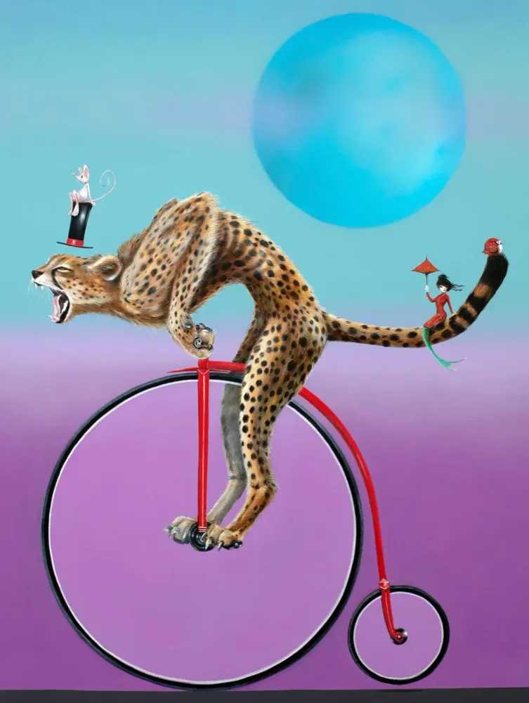 Brett Crawford, ‘Sirena Exotic Ride (Jaguar on Unicycle)’, 2019, Print, Pigment print on Somerset Velvet fine art paper, null, Numbered