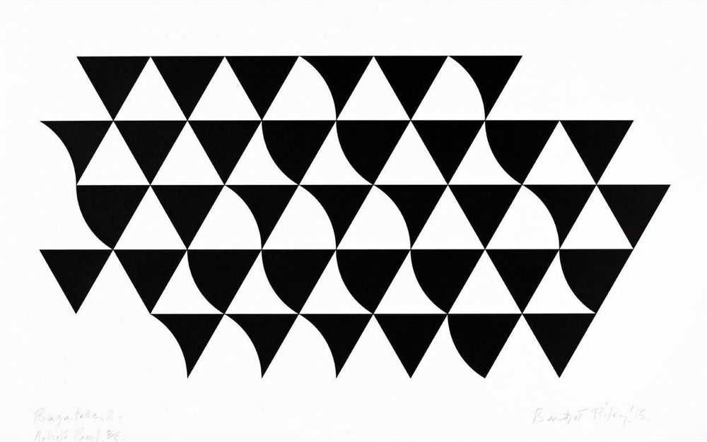 Bridget Riley, ‘Bagatelle 2’, 2015, Print, Screenprint in four colours with white under print on paper, null, Numbered, Dated