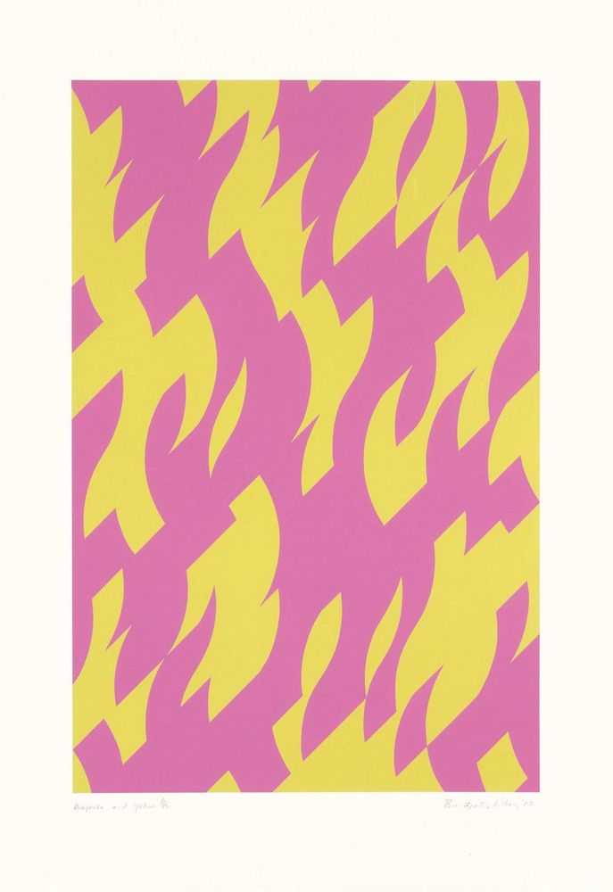 Bridget Riley, ‘Magenta and Yellow’, 2002, Print, Screenprint in four colours with white under print on paper, null, Numbered
