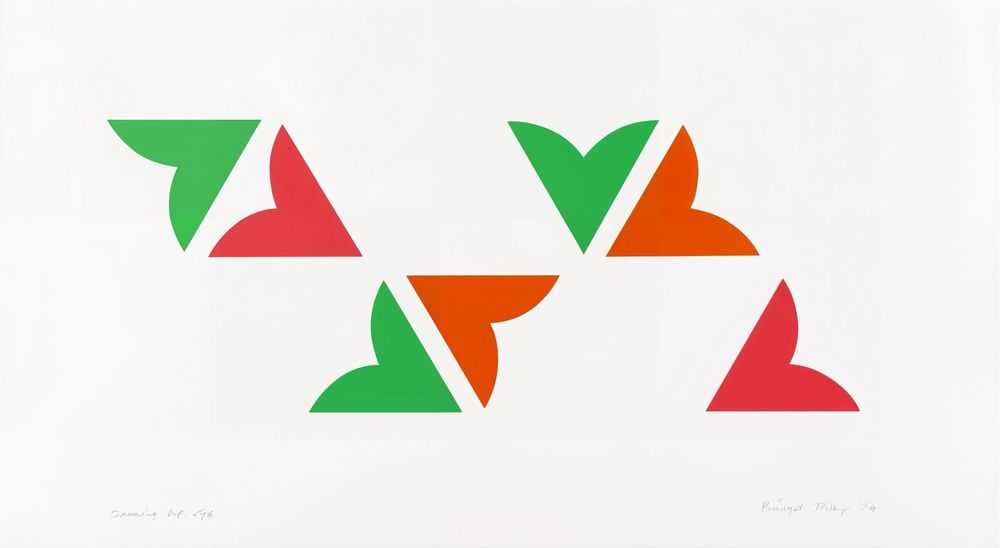 Bridget Riley, ‘Opening Up’, 2024, Print, Screenprint in three colours plus white under print on Somerset Tub sized Satin Radiant White 410gsm paper, Cristea Roberts, Numbered, Dated