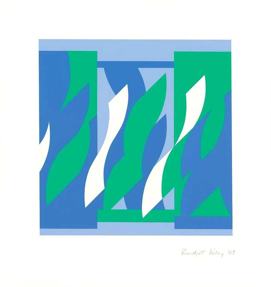 Bridget Riley, ‘Places for Change’, 2009, Print, Screenprint in four colours with white under print on paper, null, Numbered, Dated