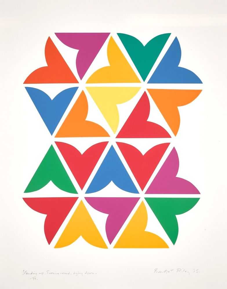 Bridget Riley, ‘Standing Up, Turning Round, Lying Down’, 2015, Print, Screenprint on paper, Self-released, Numbered, Dated