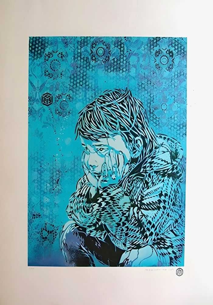 C215 (Christian Guémy), ‘Blue Nina’, 25-06-2008, Print, Screen Print, Art Republic, Handfinished