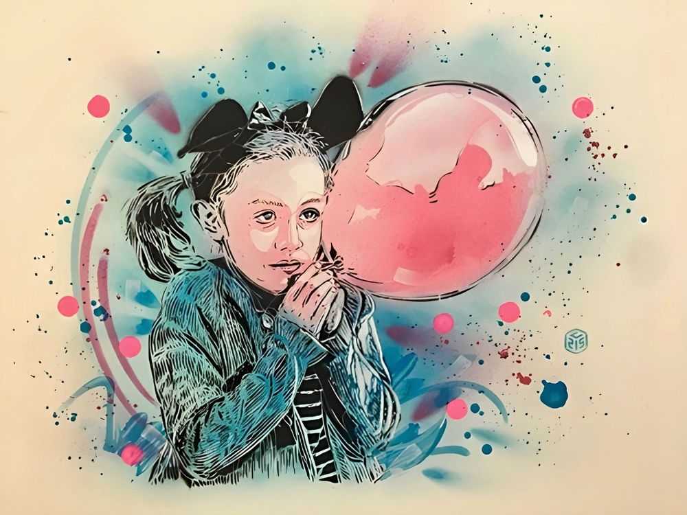C215 (Christian Guémy), ‘La Fille Au Ballon’, 30-10-2018, Print, Screen Print, iDroom, 