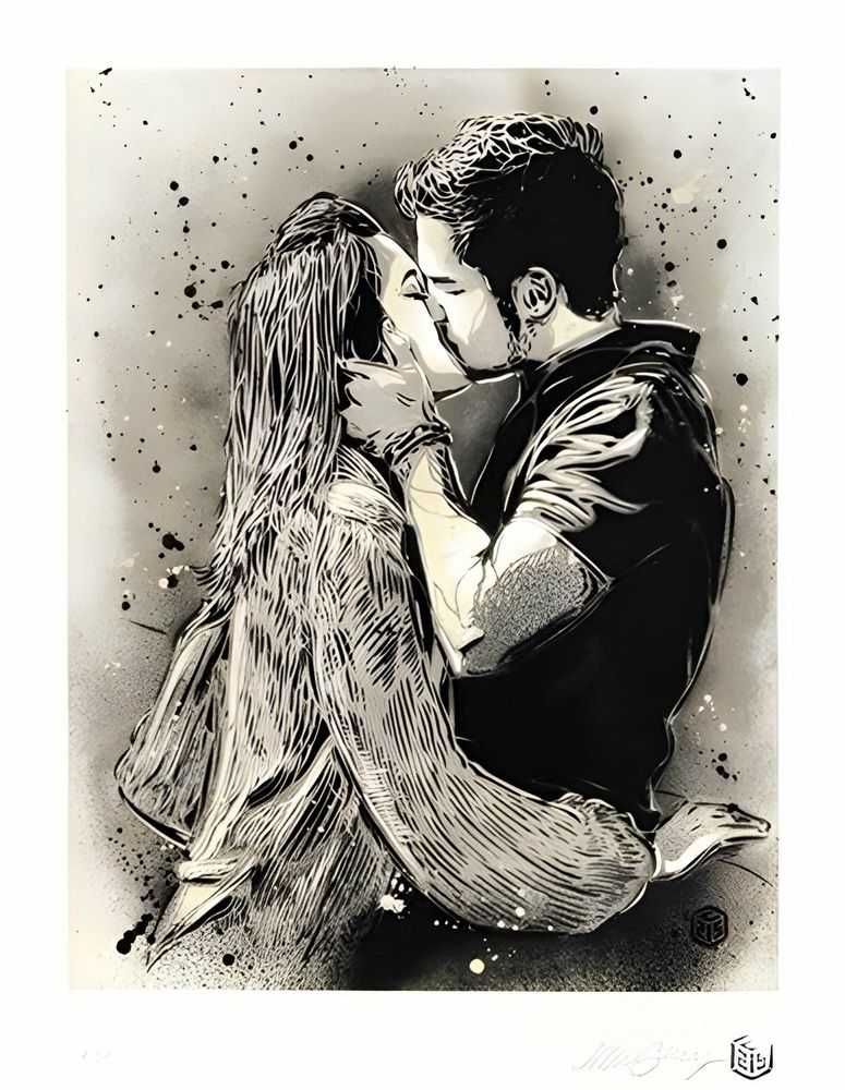 C215 (Christian Guémy), ‘Le Baiser’, 01-02-2017, Print, Lithograph, Mathgoth Gallery, 