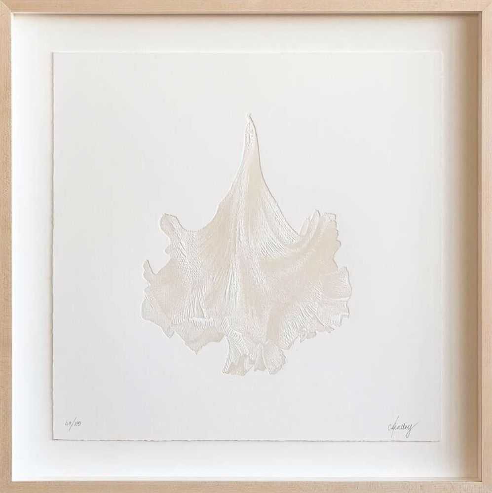 CJ Hendry, ‘Japanses Lisianthus’, 10-04-2020, Print, Pearl color heat press on 4ply 100% cotton acid free paper, Self-released, Numbered, Framed