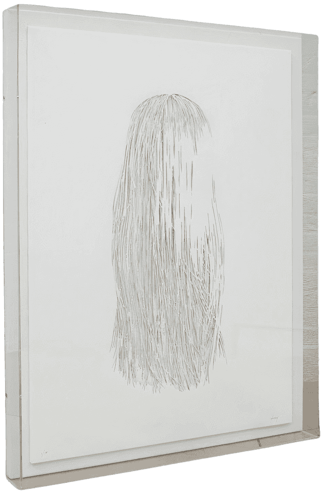 CJ Hendry, ‘Miley’, 12-12-2021, Print, 7 layers of intricately cut paper to create the final image on 100% cotton, acid free and archival paper, Self-released, Numbered, Framed