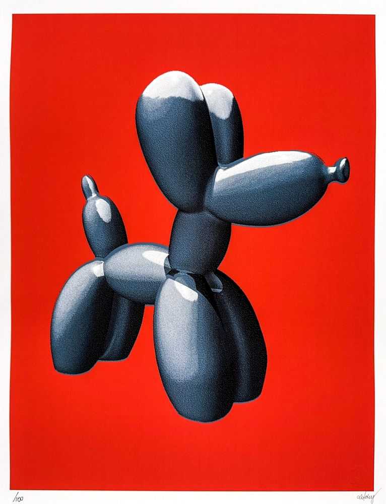 CJ Hendry, ‘Pastel Editions - Balloon Dog (Blue-Red)’, 2026, Print, Fine art paper, null, Numbered