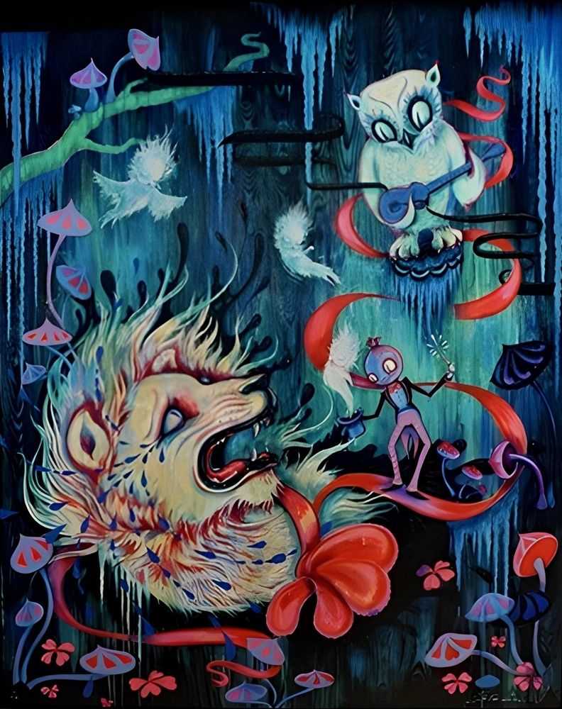 Camille Rose Garcia, ‘A Ghost Is Born’, 21-11-2015, Print, Giclee Print, Prints On Wood, Numbered