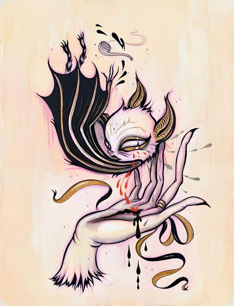 Camille Rose Garcia, ‘I Will Be There When You Fall’, 06-12-2013, Print, Giclee Print, Roq La Rue Gallery, Numbered, Handfinished