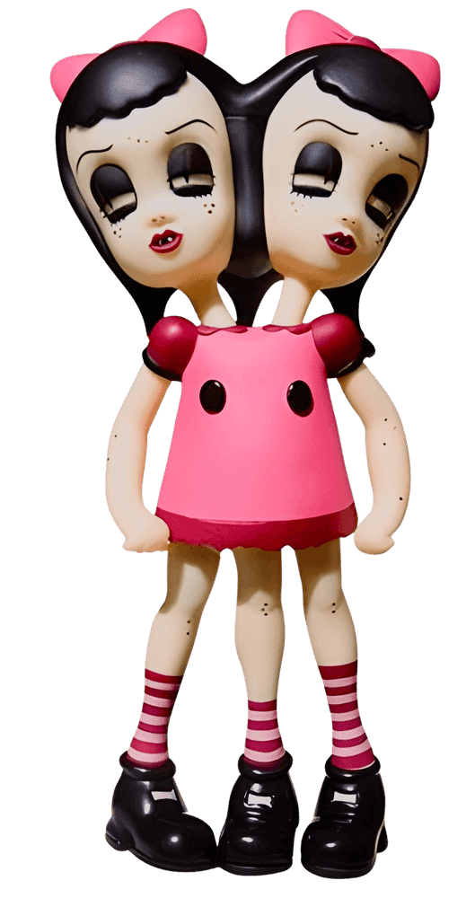 Camille Rose Garcia, ‘Katie and Sadie’, 16-12-2005, Sculpture, Vinyl Toy, Necessaries Toy Foundation, 