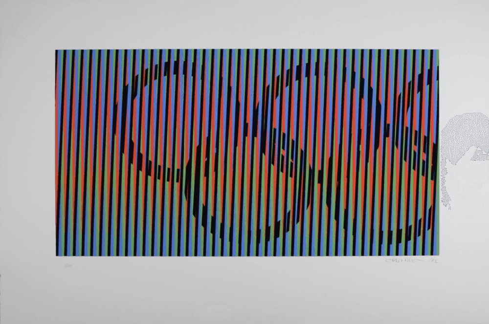 Carlos Cruz-Diez, ‘Composition’, 1992, Print, Large serigraph in colours on Arches paper., Published by the International Olympic Committee, Barcelona., Dated