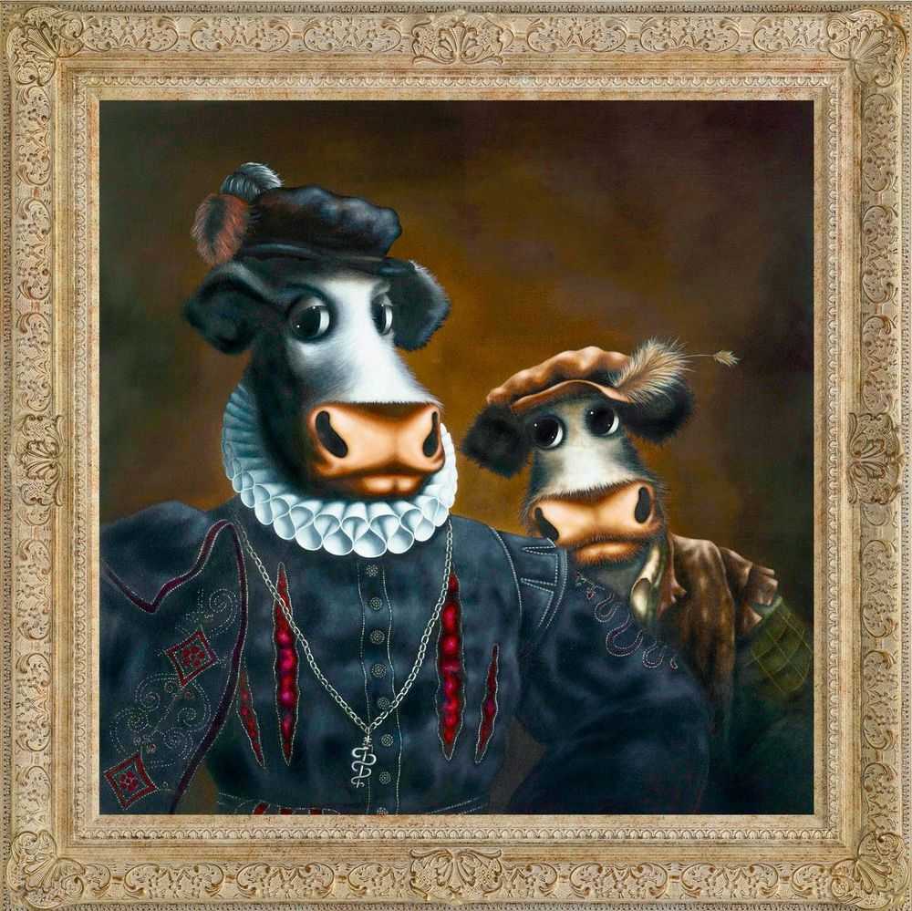 Caroline Shotton, ‘Black Udder & Bulldrick (Large)’, 2012, Print, Fine art print, Castle Fine Art, Numbered