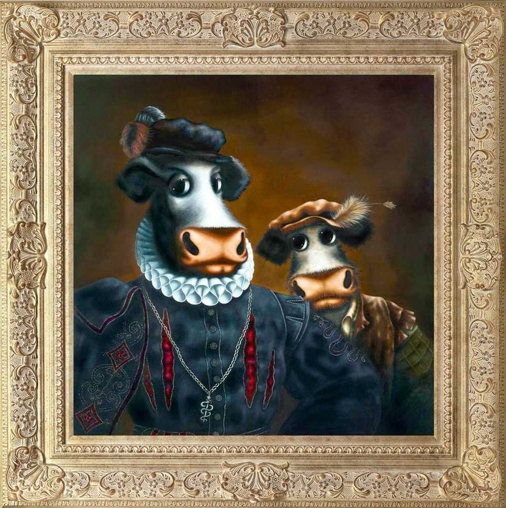 Caroline Shotton, ‘Black Udder & Bulldrick (Medium)’, 2012, Print, Fine art print, Castle Fine Art, Numbered