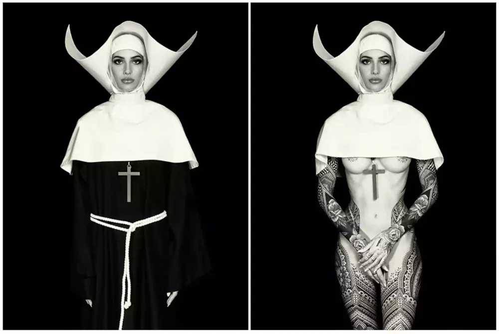 Cecile Plaisance, ‘Cornette - Black & White (L)’, 2022, Print, Lenticular print, null, Numbered